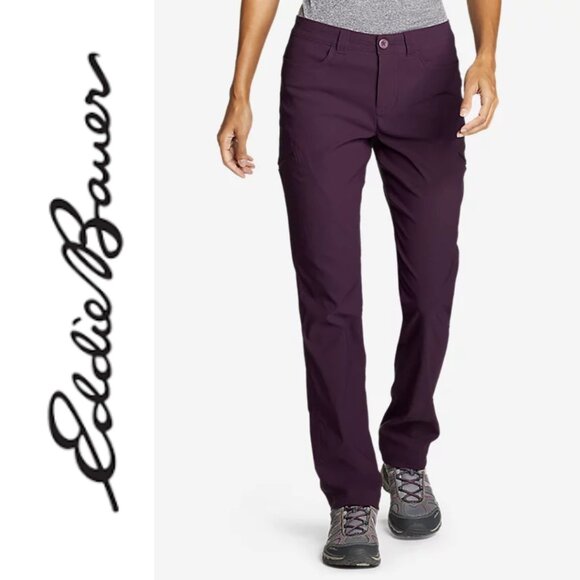 Eddie Bauer Pants - Eddie Bauer Stretch Rainier Hiking Outdoor Pants in Plum Purple, Size 8